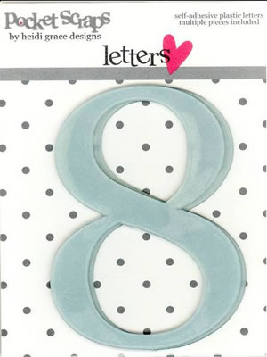 Heidi Grace - Inspire Me - Plastic Number Stickers 8 - 2/pk  (sold in 3's)